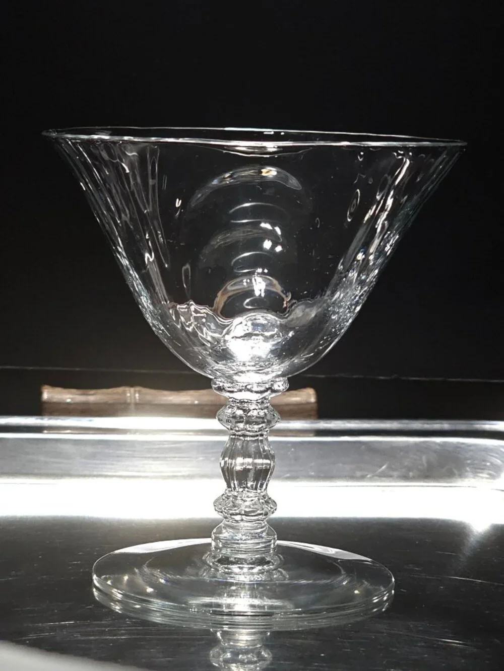 Cambridge Caprice Cocktail Coupe low sherbet 1950s Elegant Glass vtg mid century